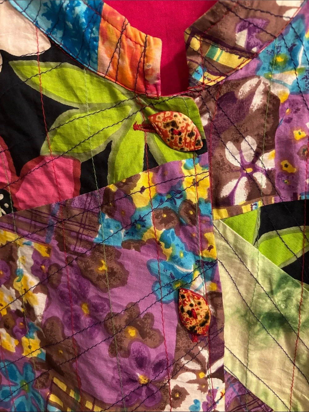 Patchwork Floral Quilted Jacket - Multicolor - Picture 2 of 5